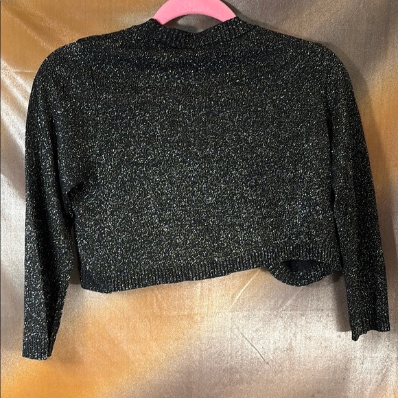 Patricia Fields size 6 Black‎ knitted Glitter Shrug shimmery and soft E1 - Picture 4 of 4
